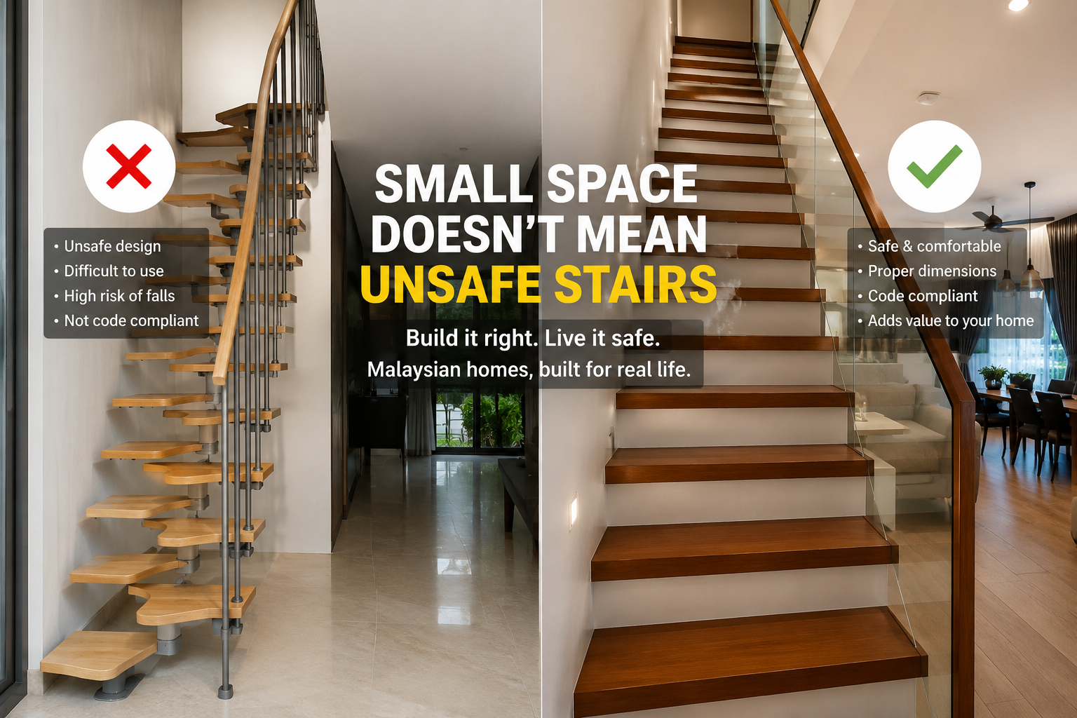 Small Space Doesn’t Mean Unsafe Stairs